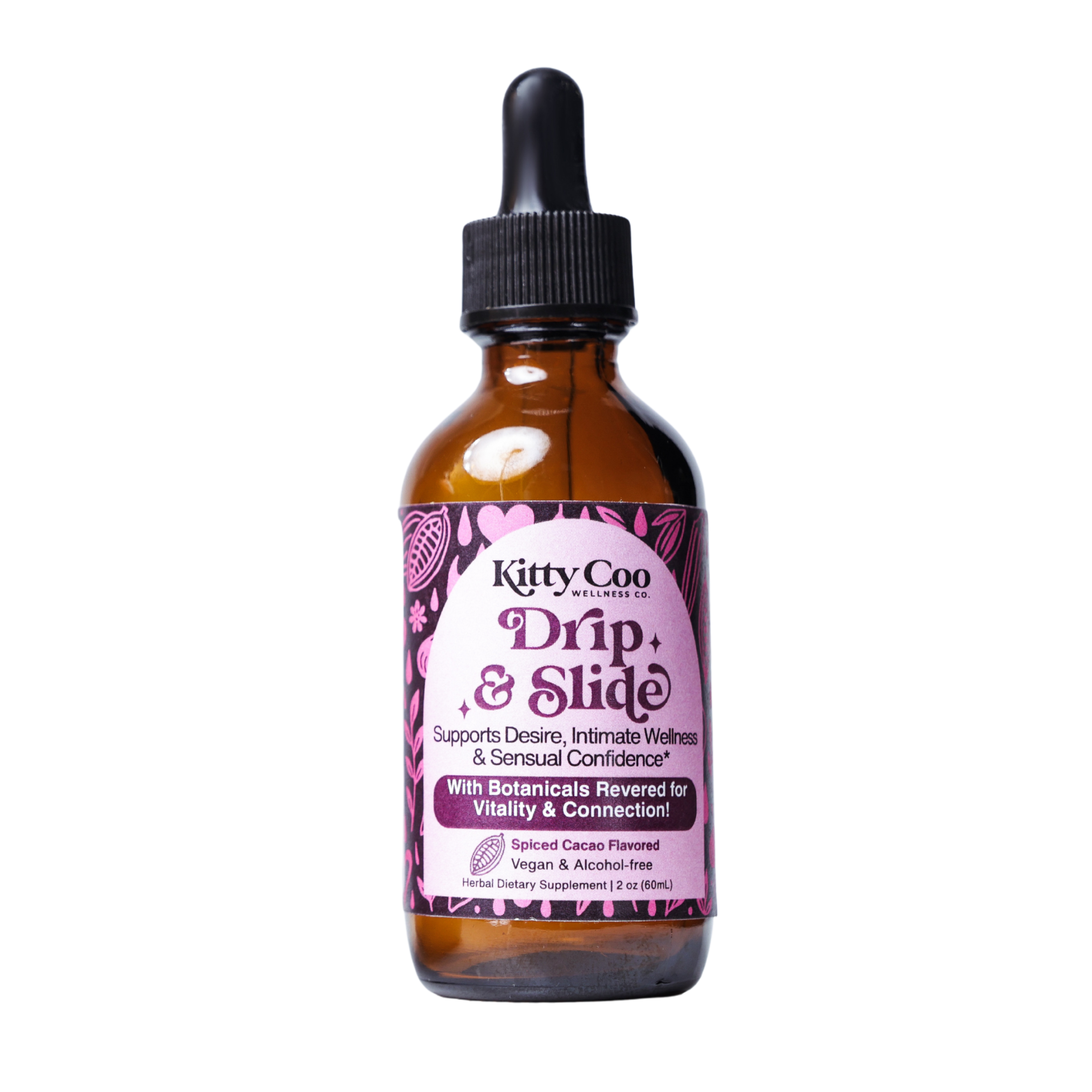Drip & Slide – Organic Herbal Aphrodisiac Liquid Drops for Libido, Intimate Moisture & Feminine Vitality