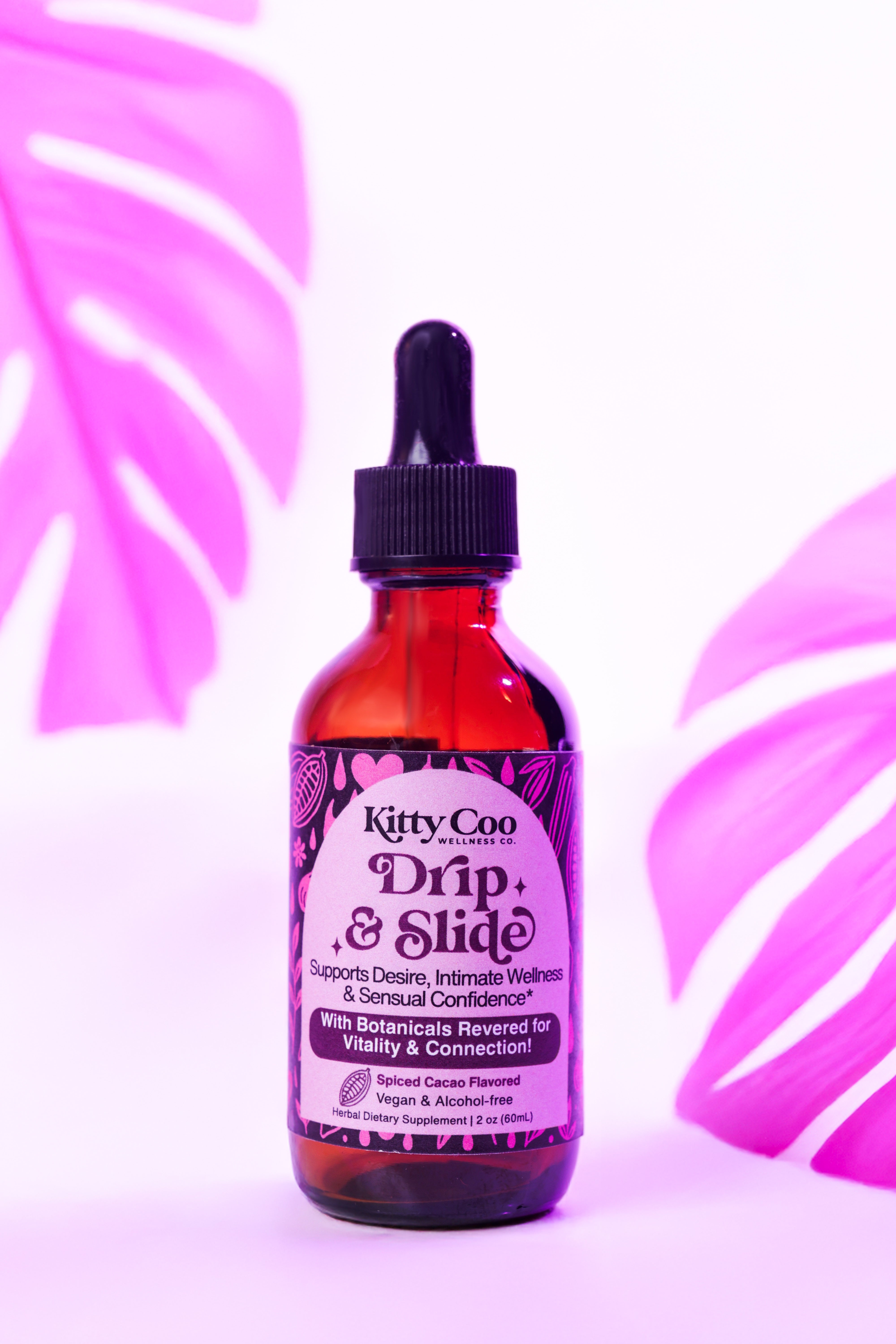 Drip & Slide – Organic Herbal Aphrodisiac Liquid Drops for Libido, Intimate Moisture & Feminine Vitality